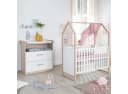 roba® Babymöbel-Set Cabane 2-tlg. Weiß mit Eichen-Dekor Bild 2