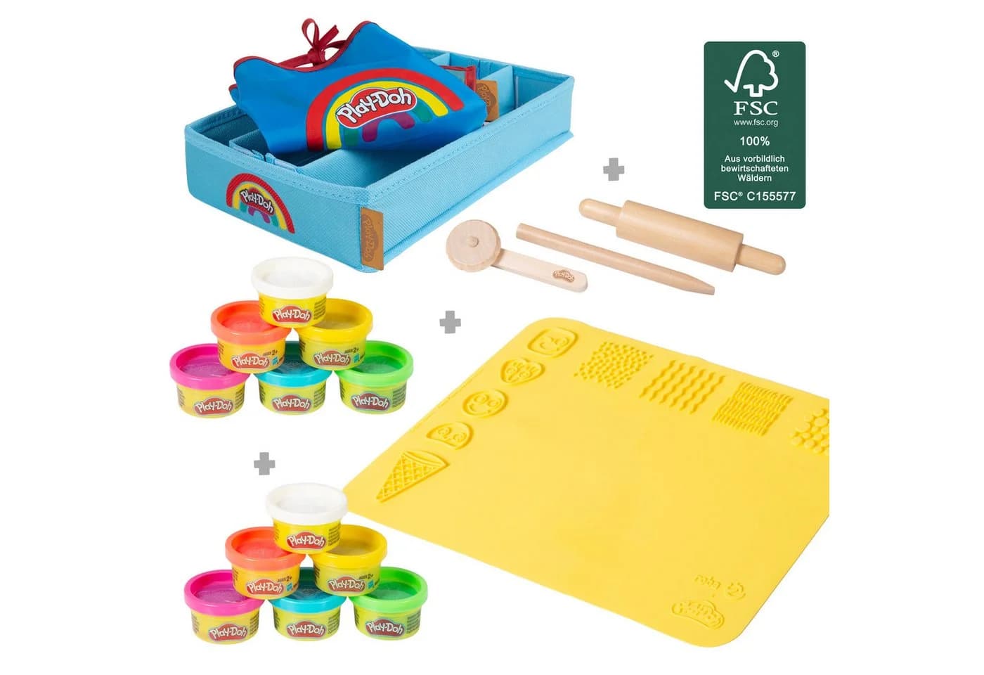 roba® Knete roba x Play-Doh Nachhaltiges Spielset XXL mit 12 Dosen & 3D-Matte - Bild 2