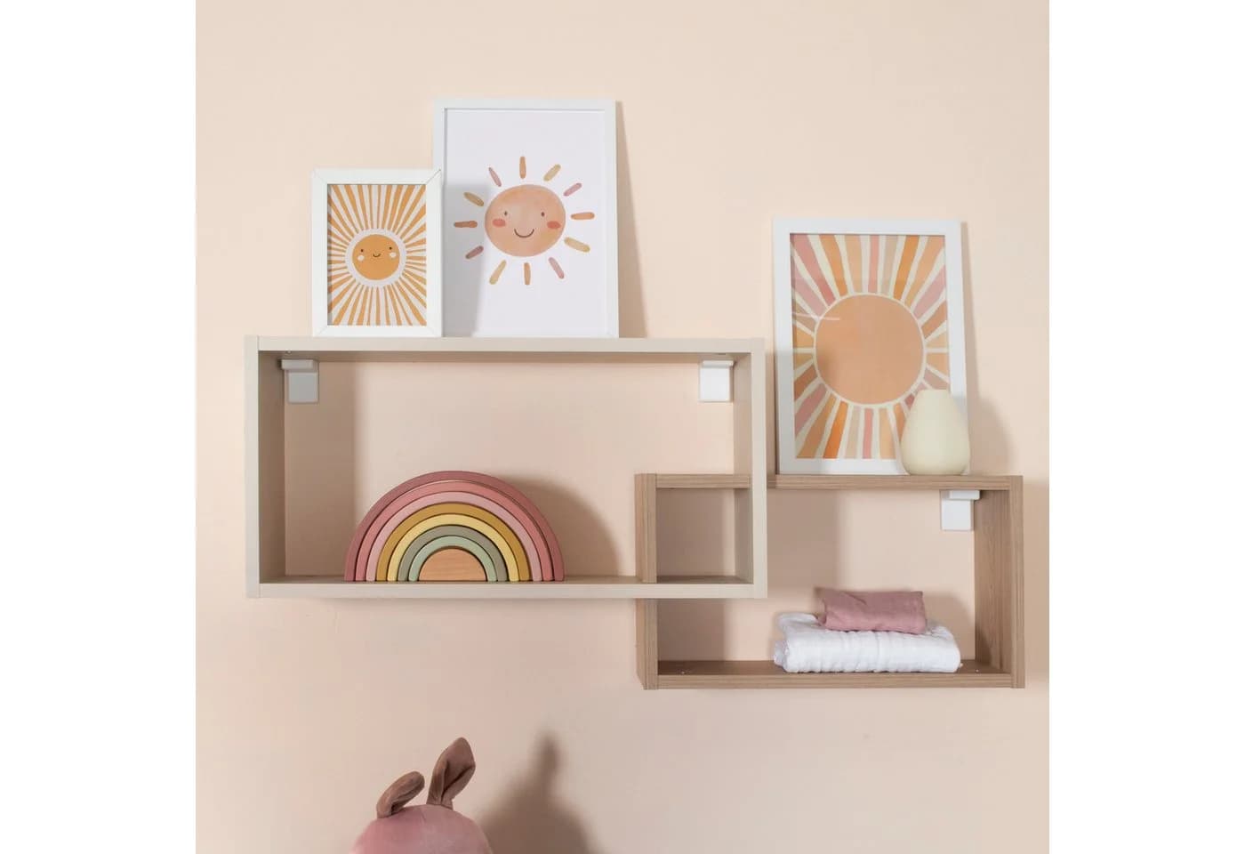 roba® Wandregal Cashmere Modern Beige/Braun Kinderzimmer