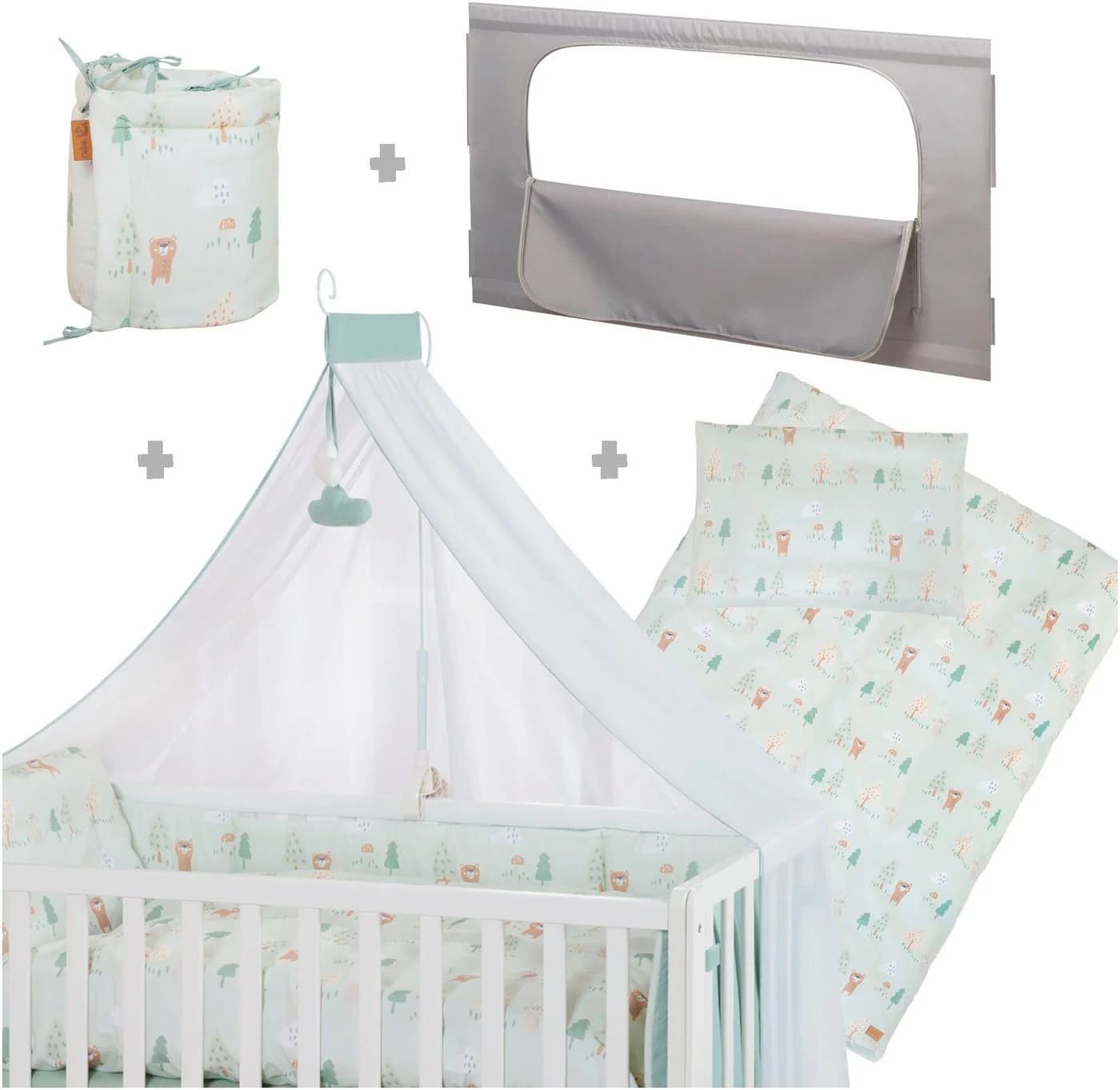 ROBA Room Bed Woodland Buddies Babybett höhenverstellbar mit Matratze - Bild 4