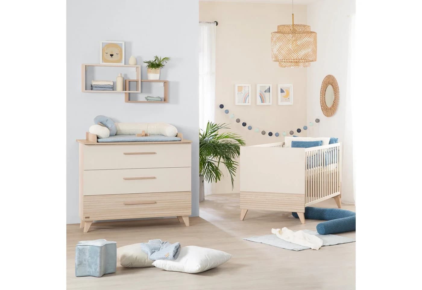 roba® Babyzimmer-Komplettset Sidney - Modernes Kinderzimmer Set in Beige - Bild 3