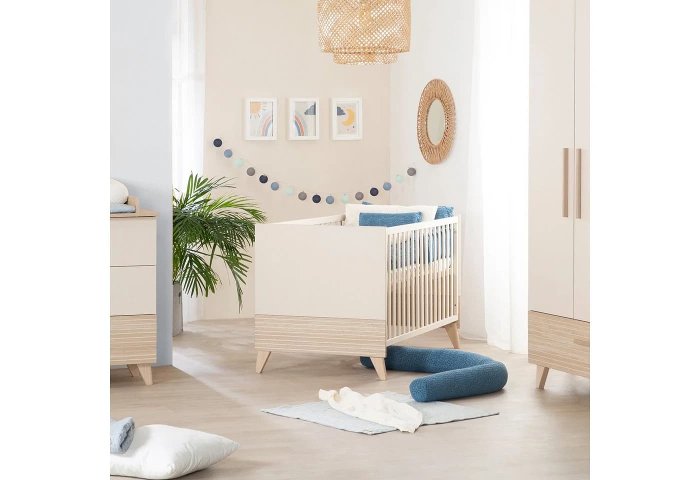 roba Babymöbel-Set Sidney 2-tlg. Beige Eiche Massivholz - Bild 4