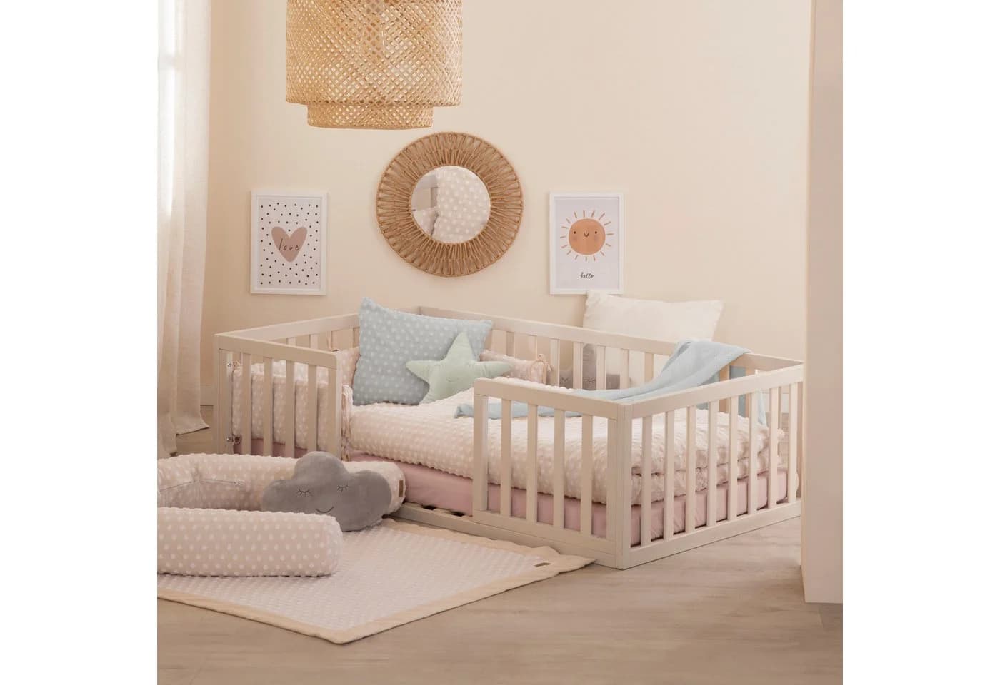 roba® Kinderbettwäsche Lil Planet Bio-Baumwolle Jersey Beige - Bild 3