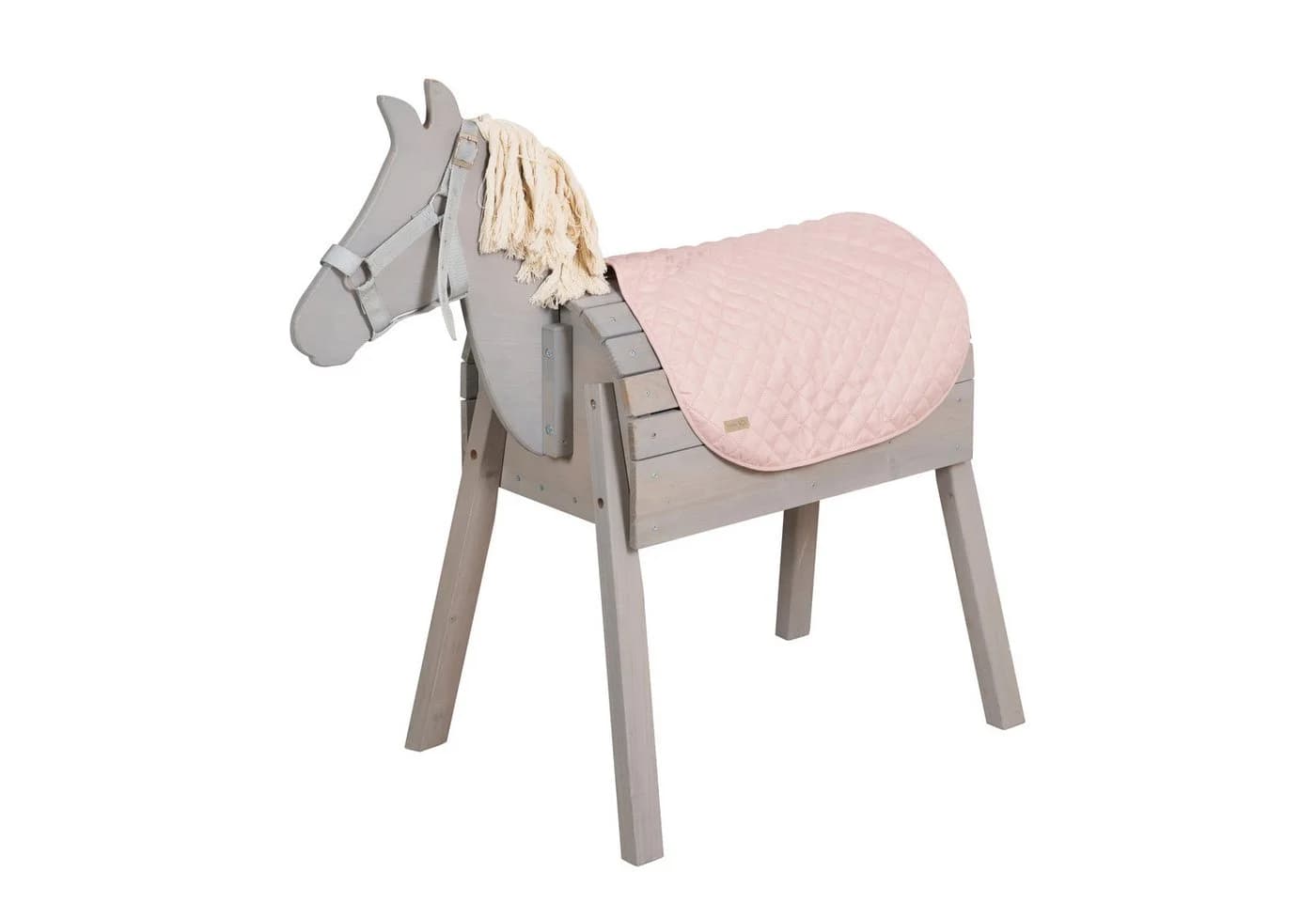 roba® Holzpferd Accessoires Set - Decke & Halfter - Rosa/Grau - Bild 4