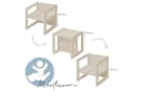 roba® Wendehocker mit 3 Sitzhöhen Beige Kinderhocker Bild 5