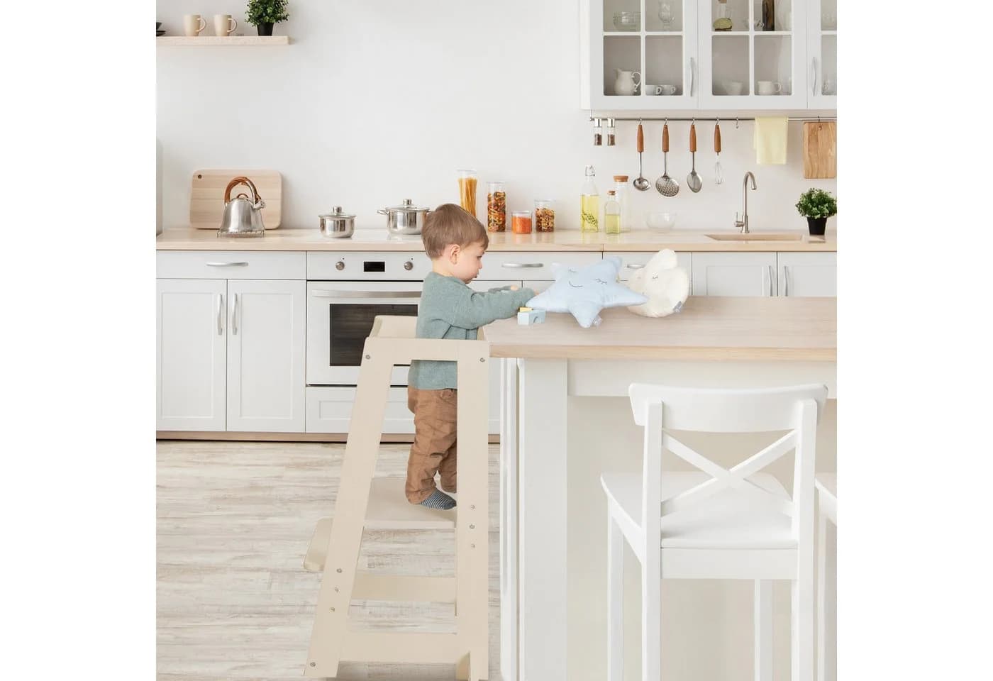 roba® Montessori Lernturm Monti Step Tritthocker Kinder