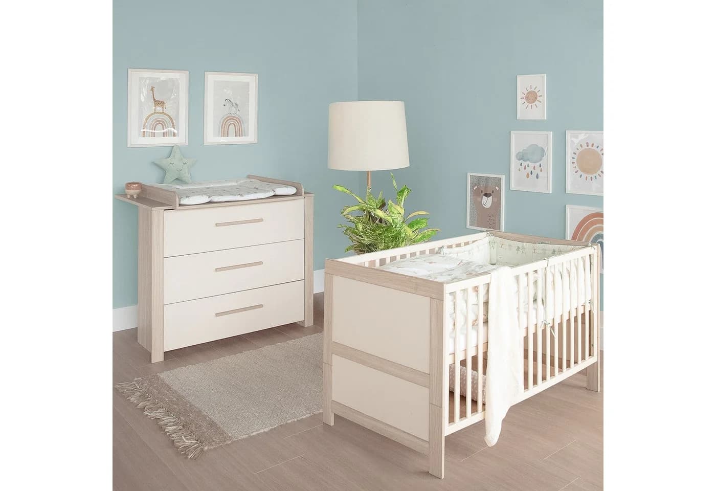 roba® Babymöbel-Set Momo Beige Holz - Bild 2