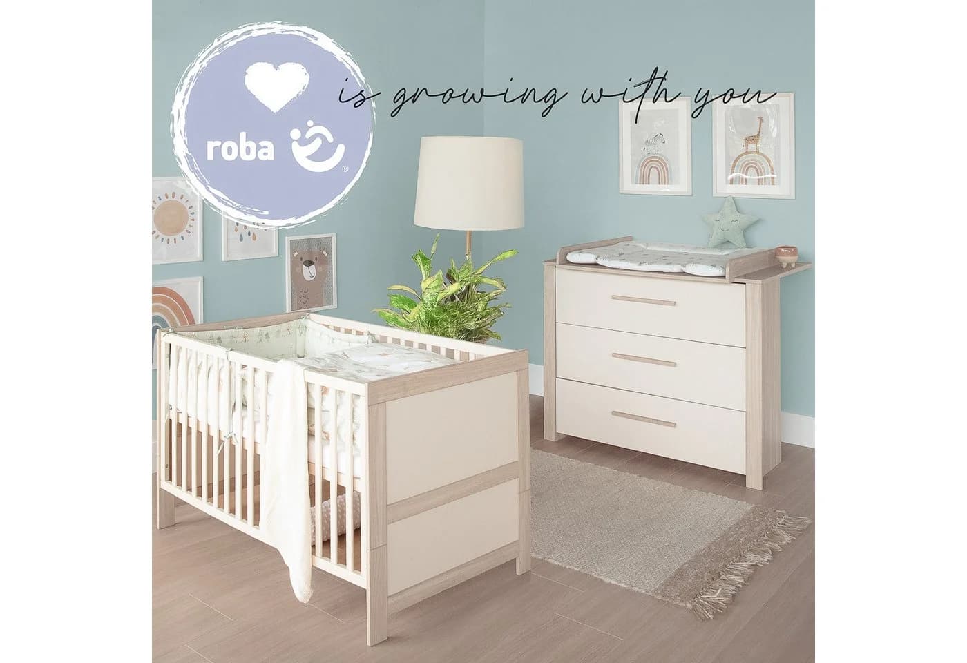 roba® Babymöbel-Set Momo Beige Holz - Bild 3