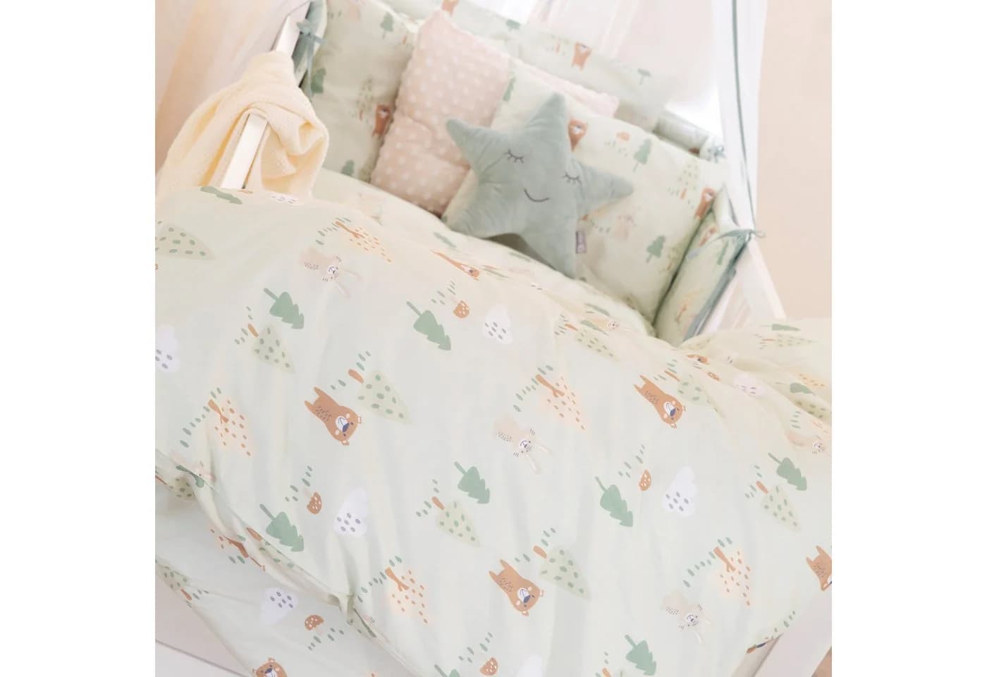 roba® Komplettbett Woodland Buddies - Umbaubares Babybett Weiß - Bild 4