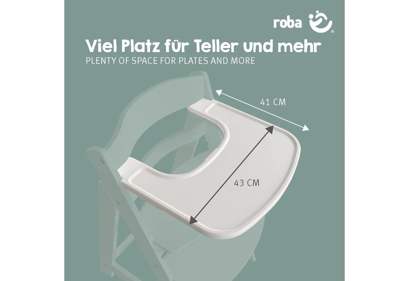 roba® Hochstuhltablett Essbrett für roba Hochstuhl Sit Up Flex, Liv Up & Born Up - Bild 5