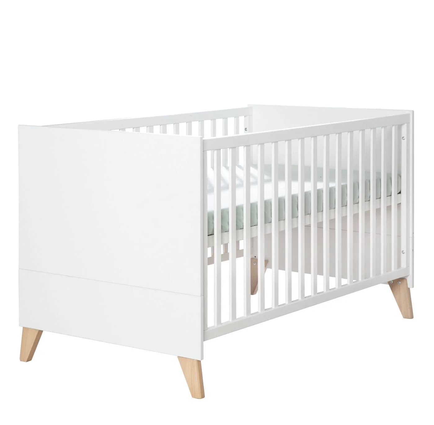 roba® Babybett Leon - Babybett mit 3 Schlupfsprossen & 3-fach höhenverstellbar - Bild 2