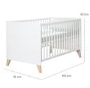 roba® Babybett Leon - Babybett mit 3 Schlupfsprossen & 3-fach höhenverstellbar Bild 5