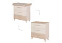 roba Wickelkommode Sidney Beige 3 Schubladen Massivholz Füße Bild 3