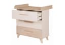 roba Wickelkommode Sidney Beige 3 Schubladen Massivholz Füße Bild 4