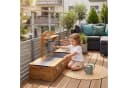 roba® Sandkasten Tiny 2-in-1 Balkonsandkasten mit Matschküche Massivholz Bild 1