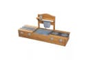 roba® Sandkasten Tiny 2-in-1 Balkonsandkasten mit Matschküche Massivholz Bild 2