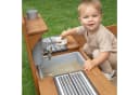 roba Sandkasten mit Matschküche und Sitzbank braun Massivholz Bild 5
