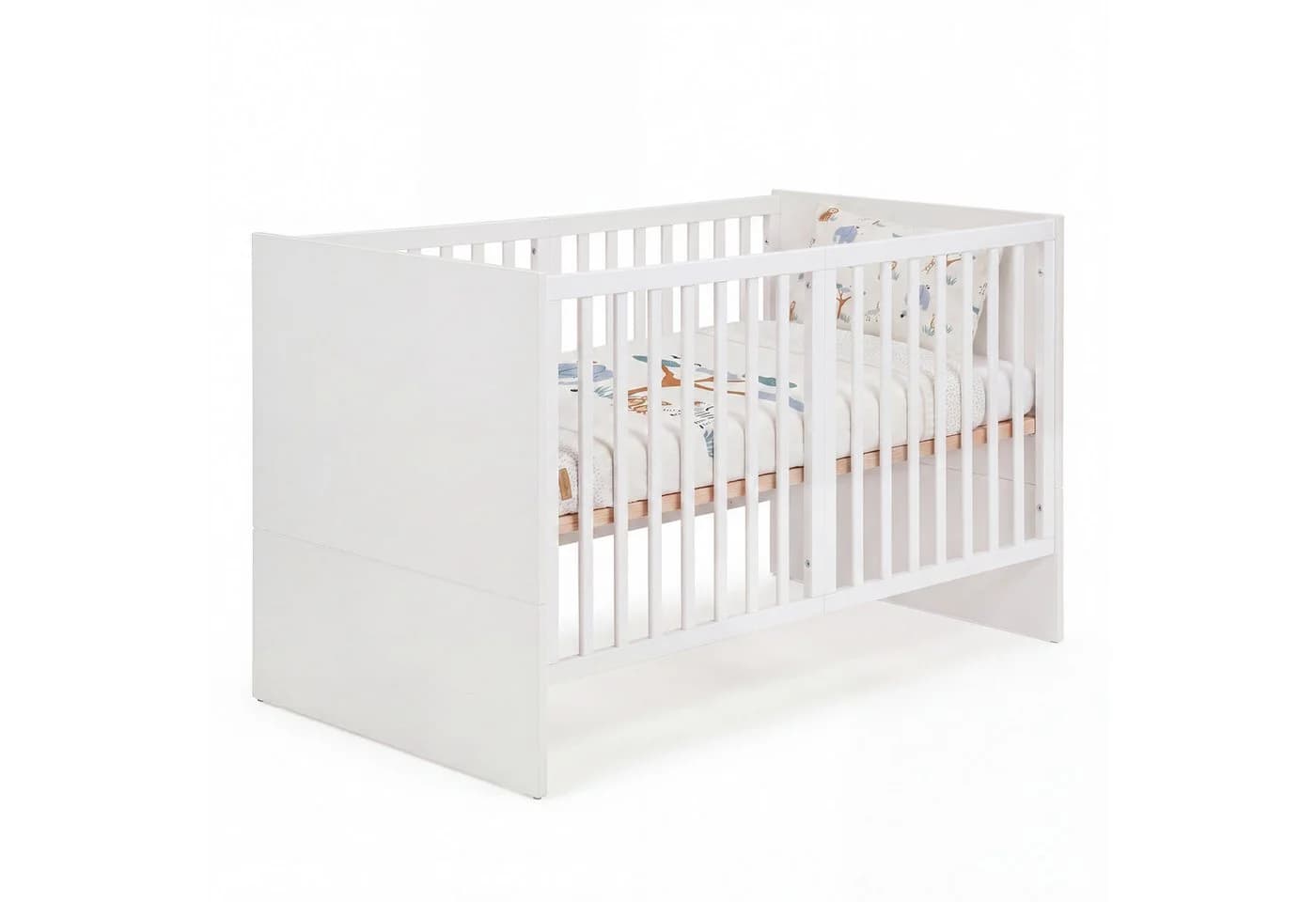 roba® Babybett 70x140 cm höhenverstellbar weiß Holz - Bild 2