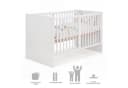 roba® Babybett 70x140 cm höhenverstellbar weiß Holz Bild 5