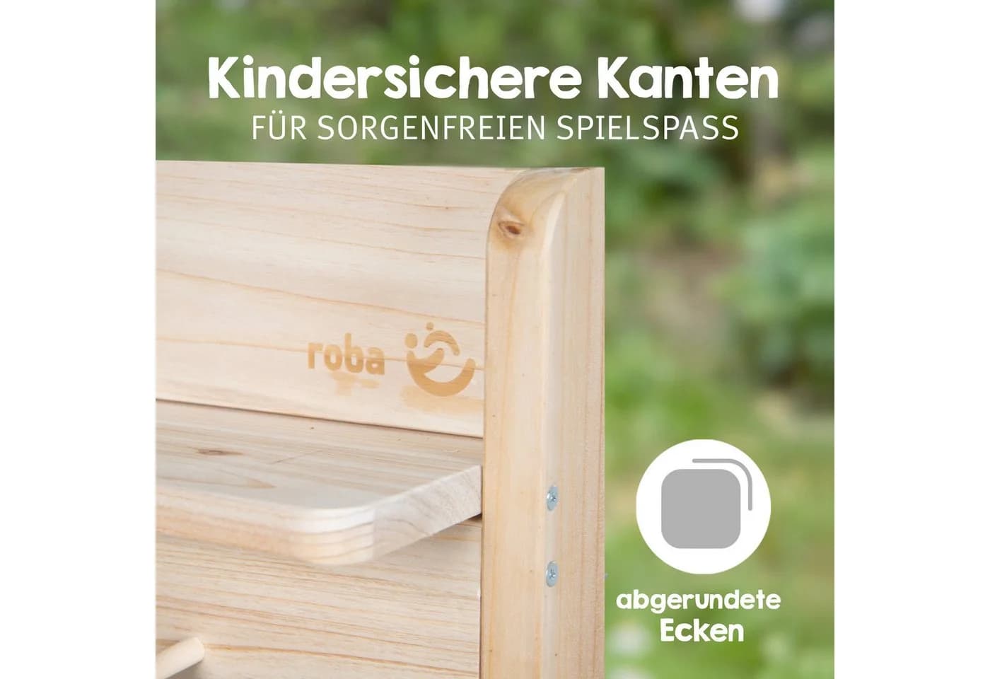 roba® Outdoor-Spielküche FUN Massivholz Beige mit abnehmbarer Abdeckung - Bild 5