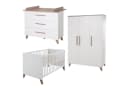roba® Babyzimmer-Komplettset Lennie Kinderzimmer Set Weiß Küsten Eiche Holz 4er-Set inkl. Matratze Bild 1