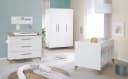 roba® Babyzimmer-Komplettset Lennie Kinderzimmer Set Weiß Küsten Eiche Holz 4er-Set inkl. Matratze Bild 2