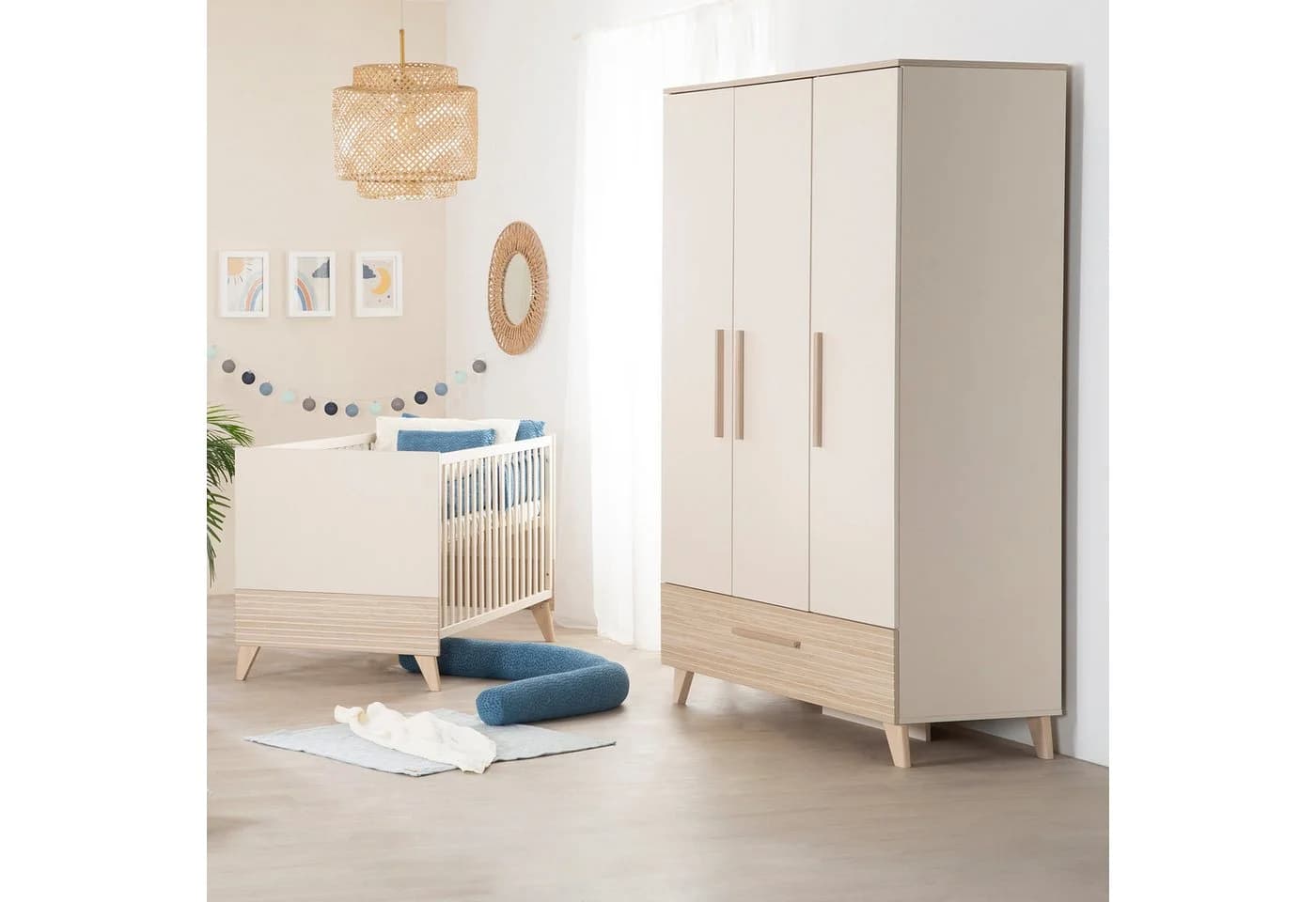 roba® Babyzimmer-Komplettset Melbourne Kinderzimmer Cashmere Eiche Holz - Bild 3