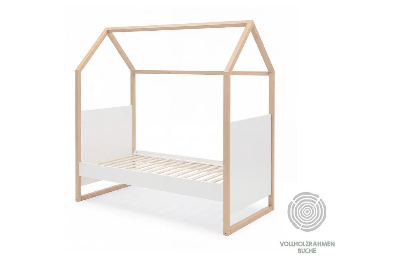 roba Babybett Noah 70x140 cm Weiß höhenverstellbar mitwachsend - Bild 4