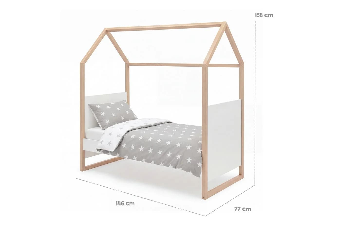 roba Babybett Noah 70x140 cm Weiß höhenverstellbar mitwachsend - Bild 5