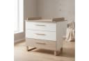 roba® Wickelkommode Noah Weiß/Walnuss mit Massivholz-Griffen Bild 1