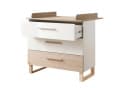 roba® Wickelkommode Noah Weiß/Walnuss mit Massivholz-Griffen Bild 3