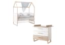 roba® Babymöbel-Set Noah Weiß Massivholz Füße Bild 1
