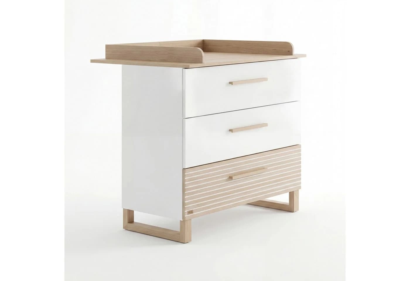 roba® Babymöbel-Set Noah Weiß Massivholz Füße - Bild 3