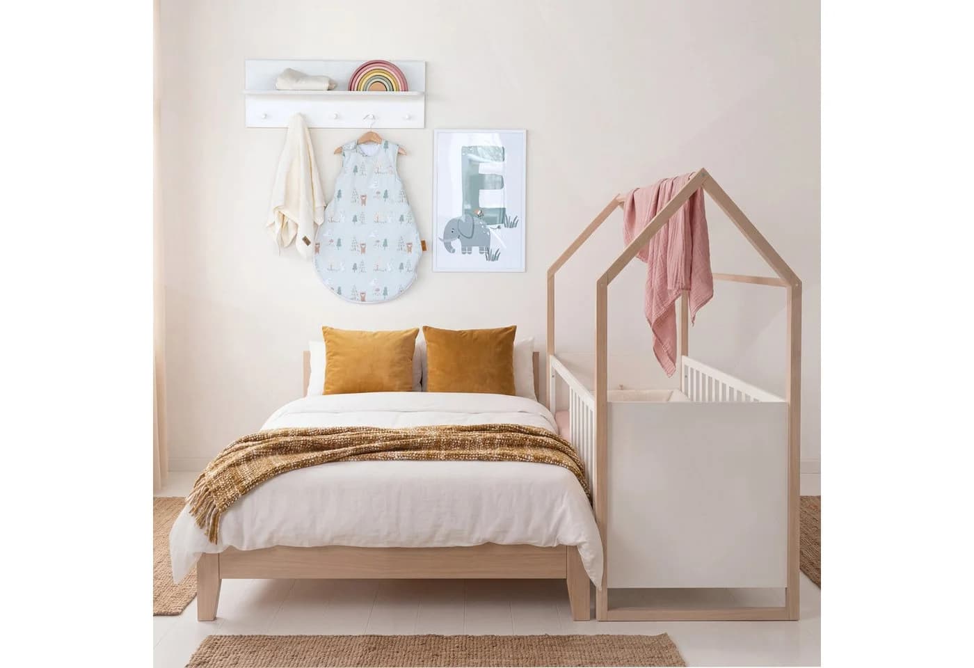 roba® Babymöbel-Set Noah Weiß Massivholz Füße - Bild 3