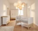 roba® Babybett Theo 70x140 cm Weiß Ulme höhenverstellbar umbaubar Bild 1