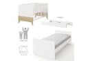 roba® Babybett Theo 70x140 cm Weiß Ulme höhenverstellbar umbaubar Bild 5