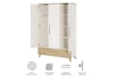 roba® Kleiderschrank Theo Weiß Ulme 3 Türen 1 Schublade Soft-Close Bild 4
