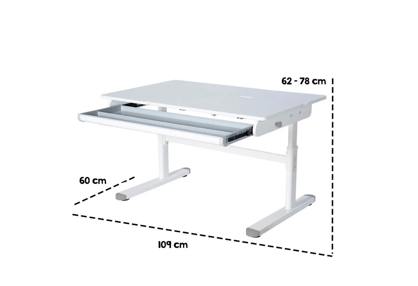 roba® Kinderschreibtisch Smart Grow höhenverstellbar weiß - Bild 4