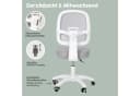 roba® Schreibtischstuhl Smart Grow 3D Grau/Weiß Ergonomischer Drehstuhl Bild 4