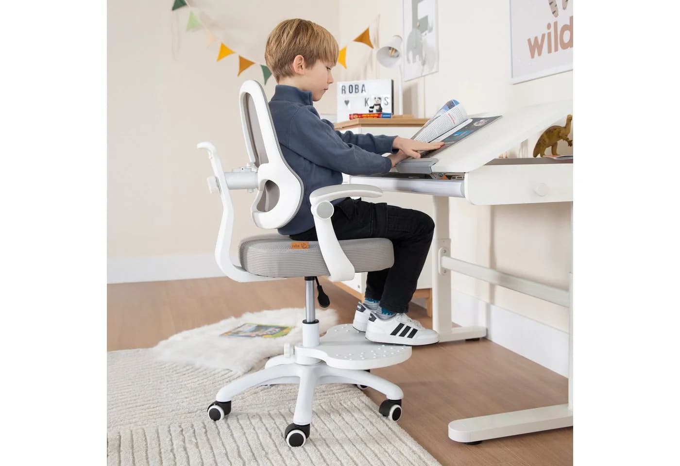 roba® Fußbrett Grau für Smart Grow Kinder-Bürostuhl - Bild 4