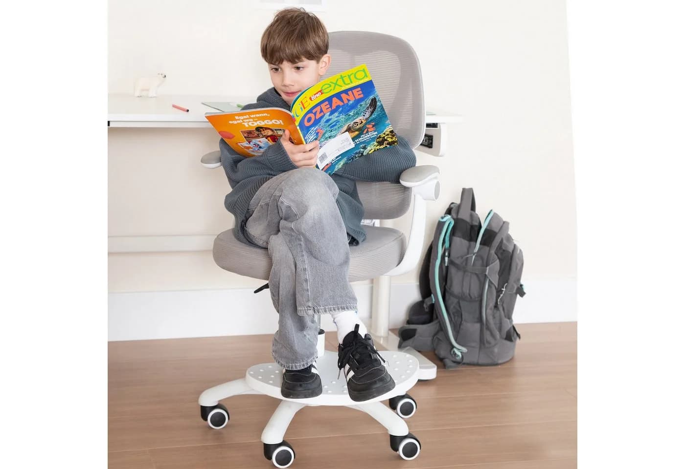 roba® Fußbrett Grau für Smart Grow Kinder-Bürostuhl - Bild 5