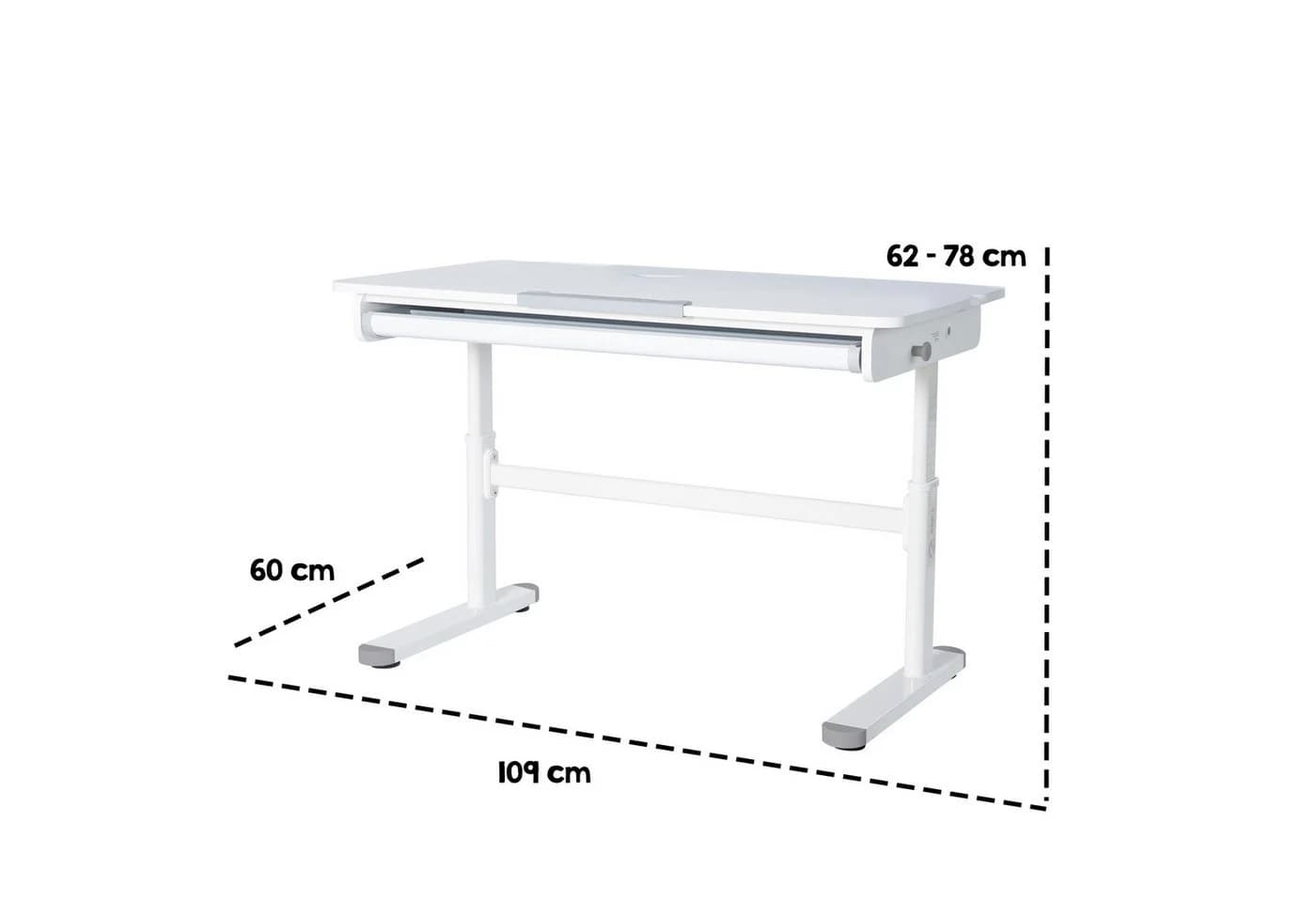 roba® Kinderschreibtisch Smart Grow höhenverstellbar neigbar weiß - Bild 5