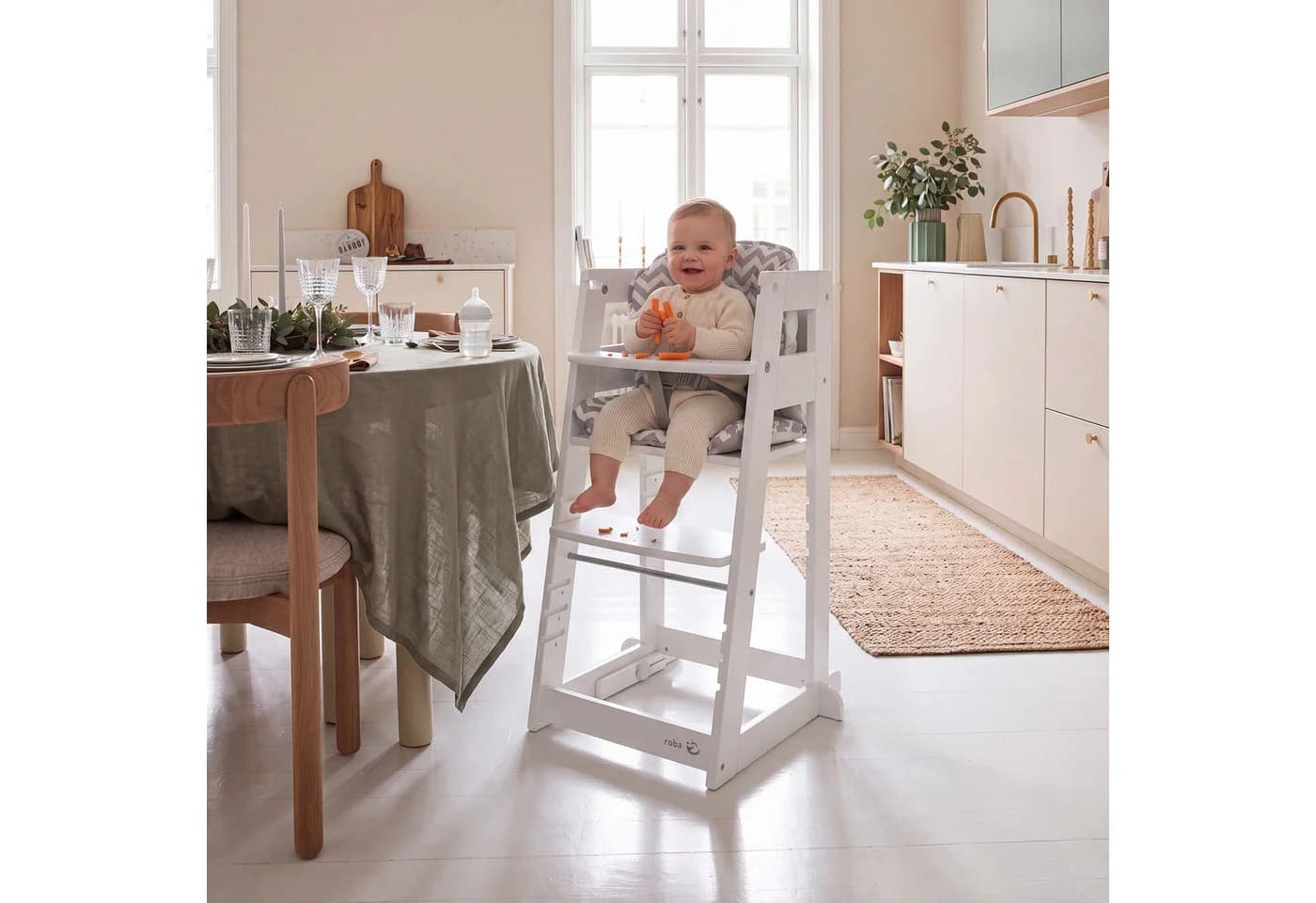 roba® Lernturm Hochstuhl 2in1 Sit & Step Weiß - Bild 3