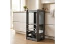 roba® Lernturm Step & Play 2in1 aus Holz grau Bild 1