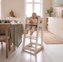 roba® Lernturm Hochstuhl 2in1 Sit & Step Weiß Holz Bild 3