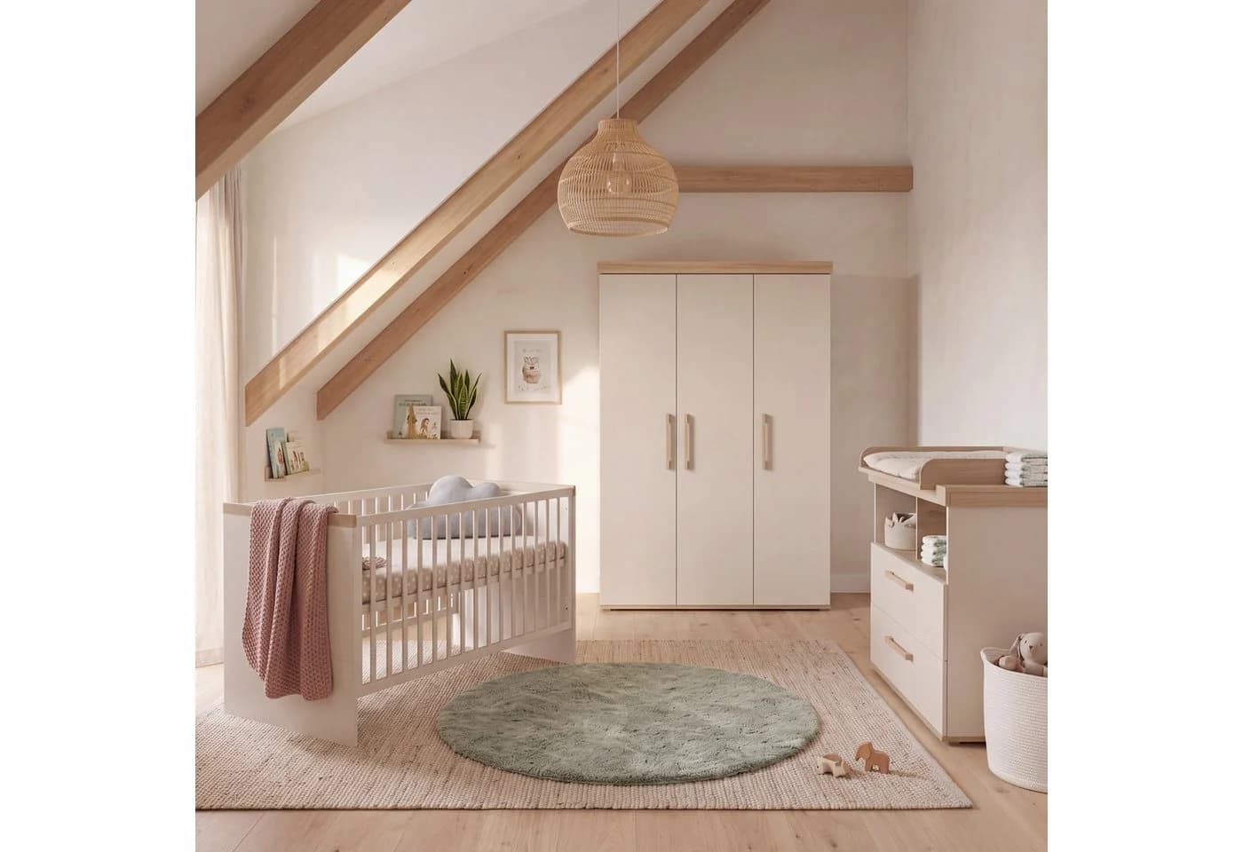 roba® Babyzimmer-Komplettset Jimmy 3-teilig Beige - Bild 2