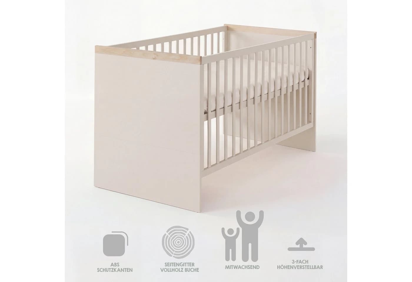 roba® Babyzimmer-Komplettset Jimmy 3-teilig Beige - Bild 4