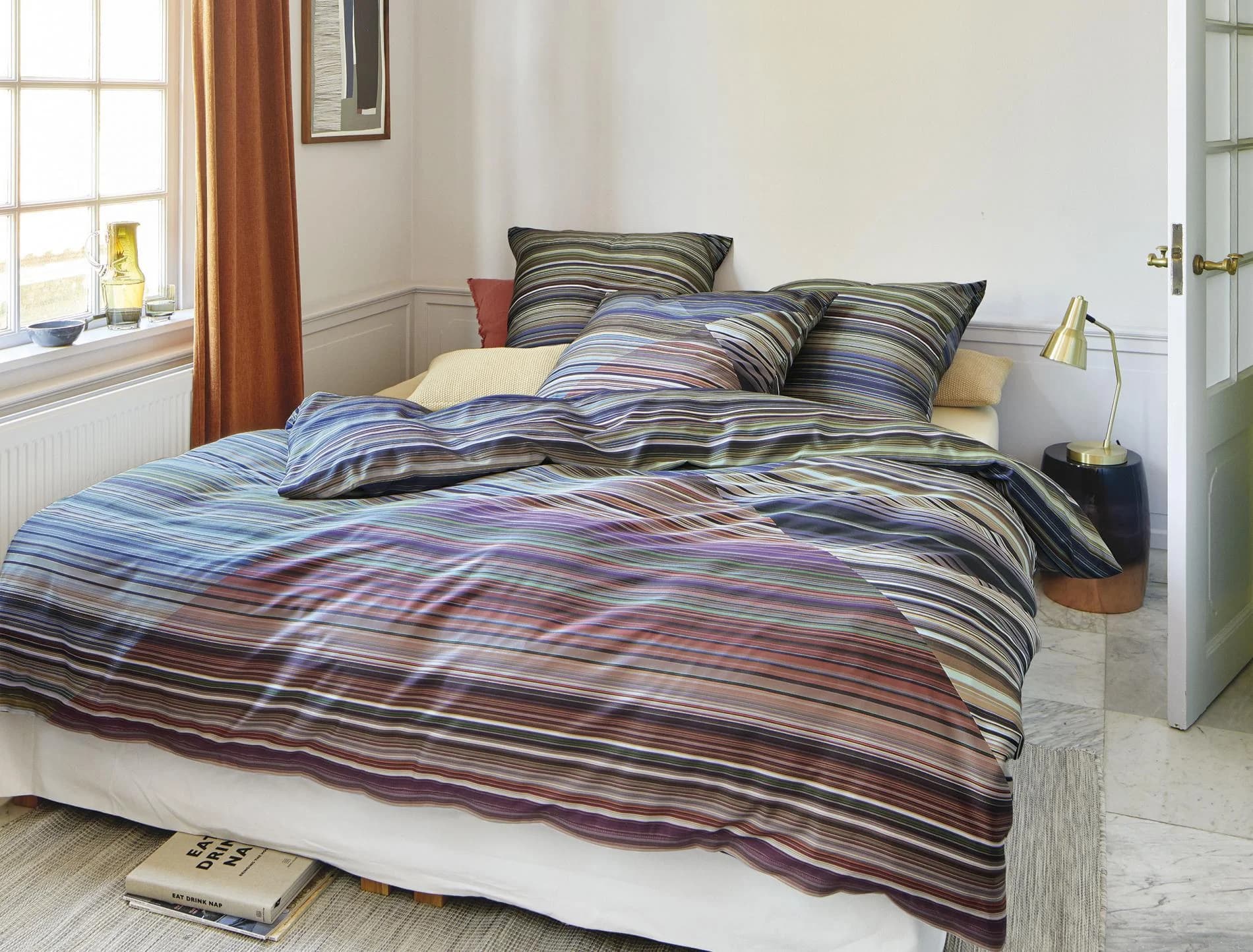 Wendebettwäsche IRISETTE Glamour 8847 Marine 100% Baumwolle