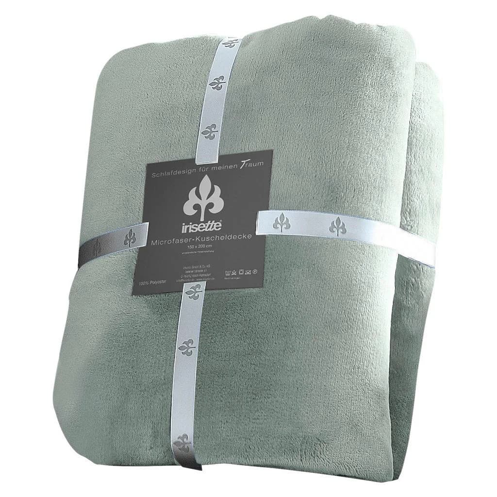 Irisette Kuscheldecke Relax Salbeigrün Microfaser Oeko-Tex - Bild 3