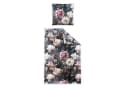 Irisette Mako Satin Bettwäsche Wave Blumen Rosa Grau 135x200 Bild 2